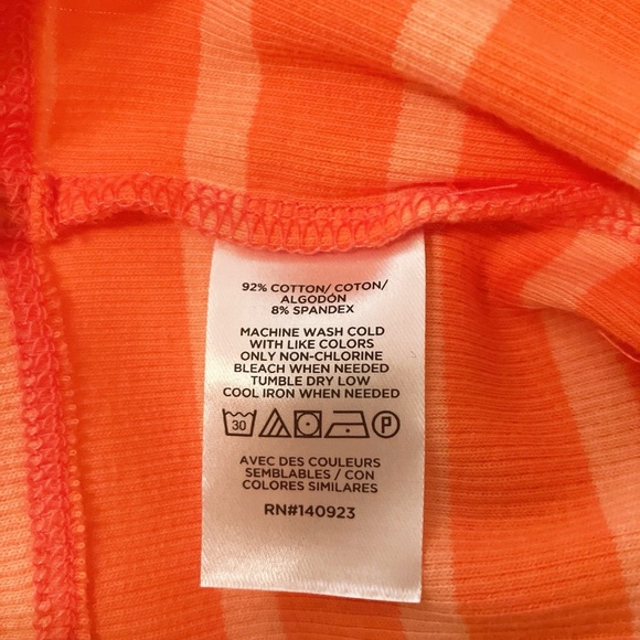 LOFT women’s ribbed Orange stripe Tshirt XL - Picture 8 of 9